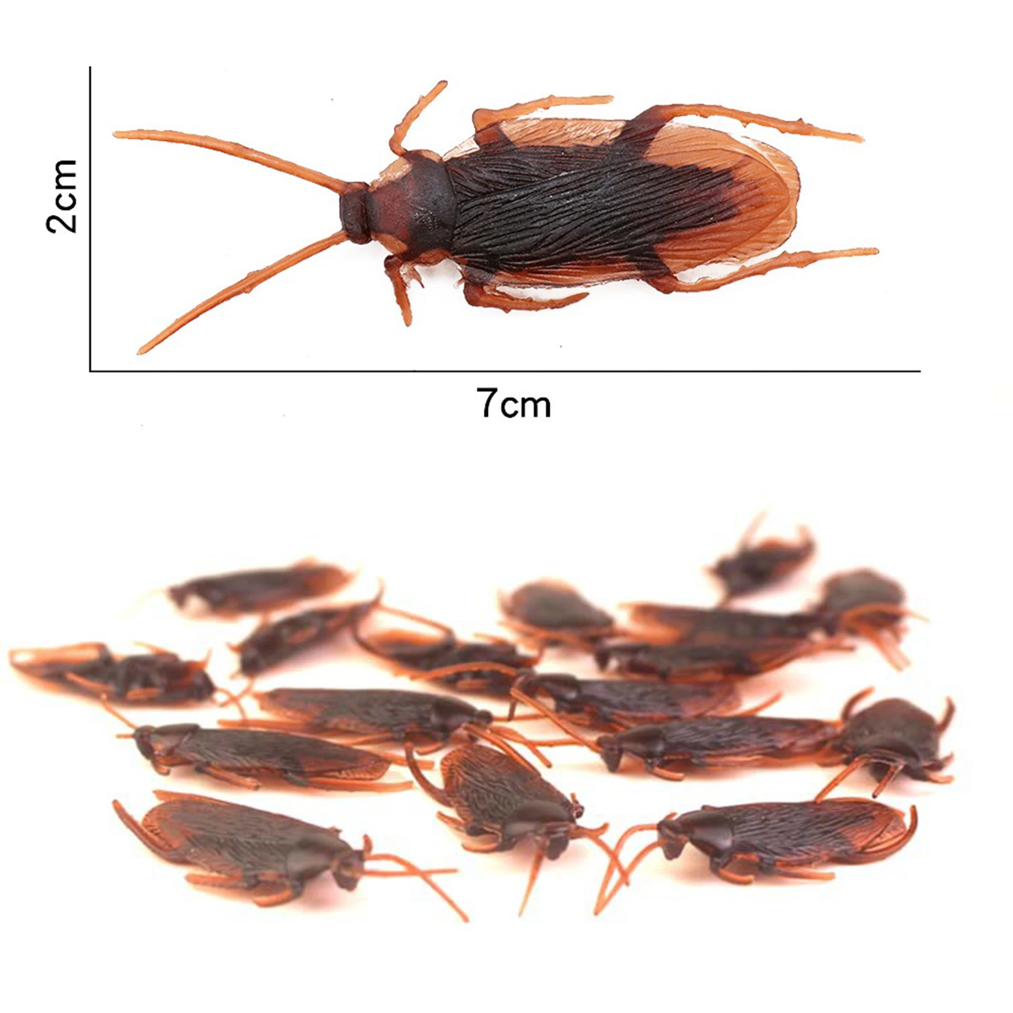 5/10/20/50 個シミュレートゴキブリ 7*2 センチメートル装飾虫ハロウィンいたずらゴキブリ小道具パーティーお化け屋敷 DIY 装飾おもちゃ ZYF