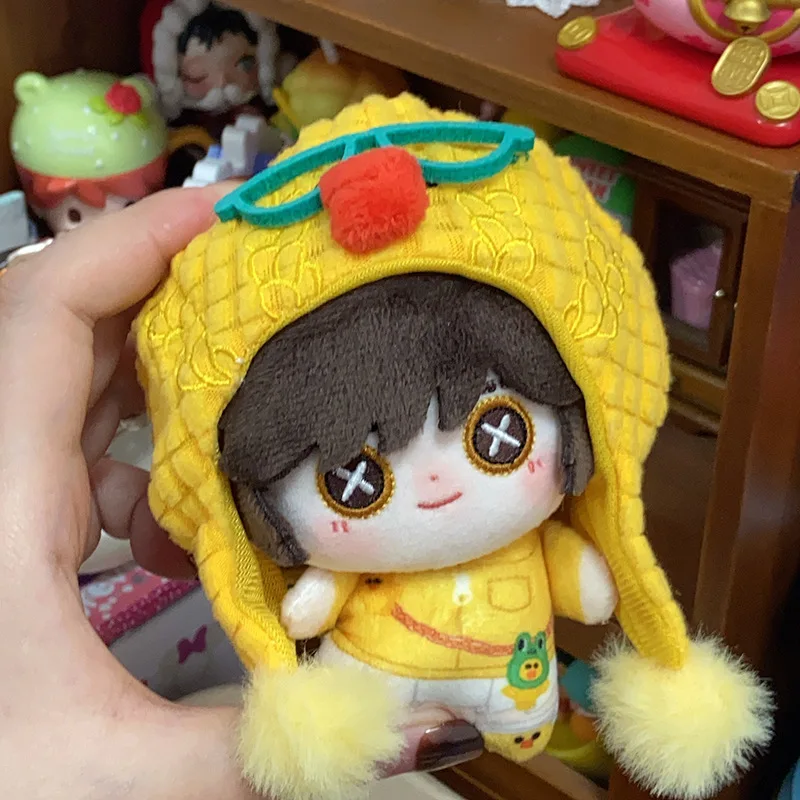 

Mechanic Sally Chicken Cute 10cm Doll Head Cover Plush Clothes Cartoon Doll Clothing Accessories Creative Doll