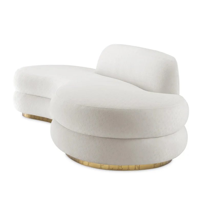 

Fabric sofa, creative living room reception bed and breakfast Italian modern simple light luxury leisure