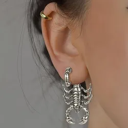 New Personalized Originality Design Scorpion Stud Earring Gothic Hip Hop Earring for Men Cartilage Pendants Punk Rock Jewelry