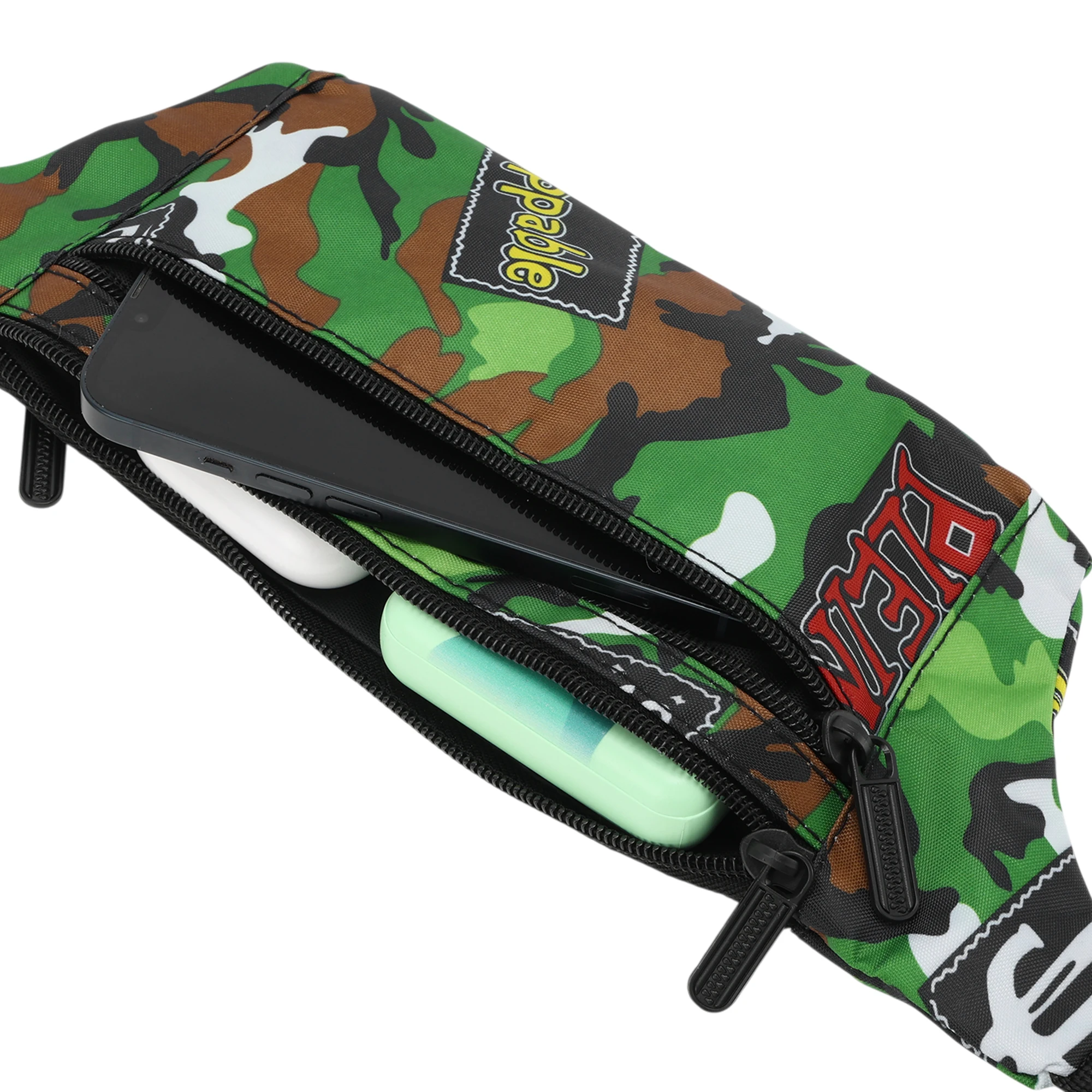 X Autohaux Thin Camo Fanny Pack Green 1 قطعة #5