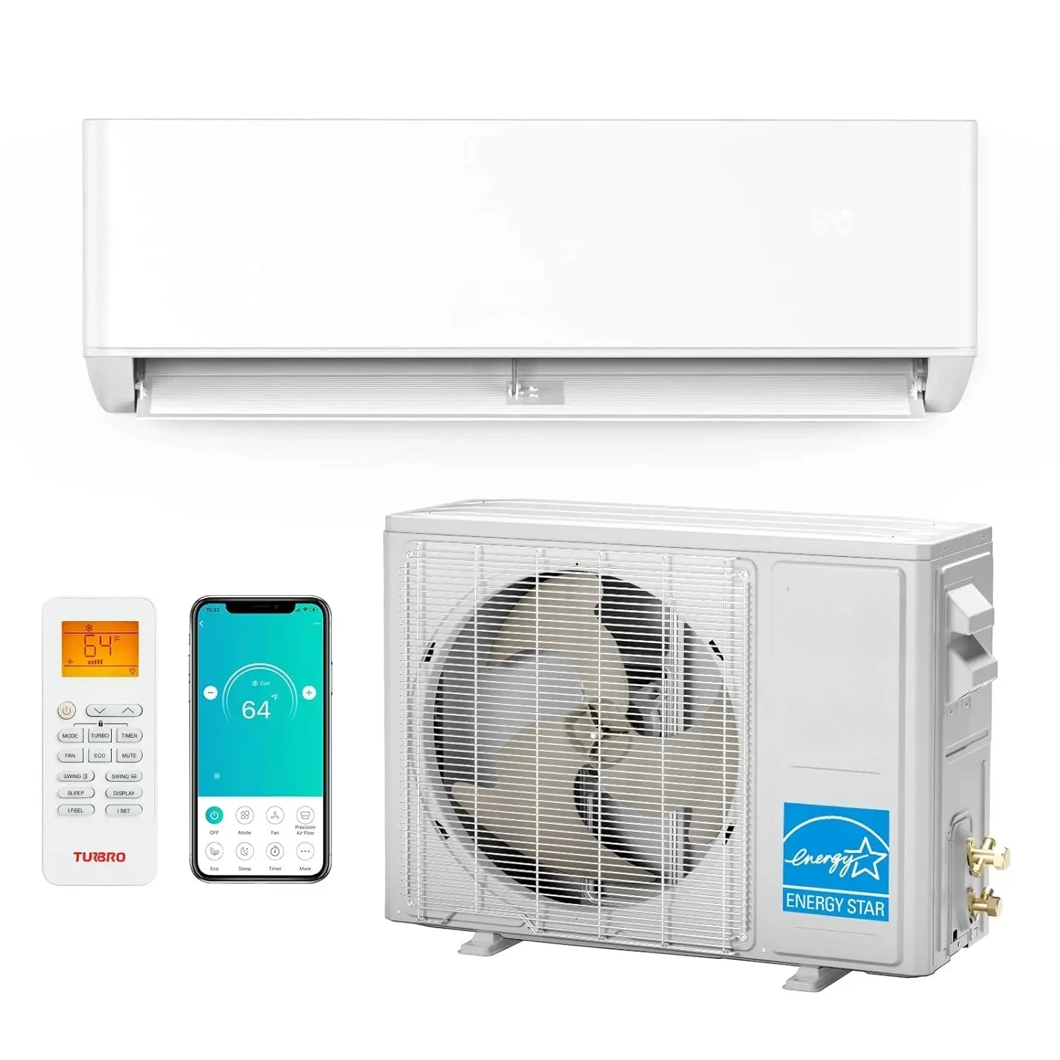 

12,000 BTU Ductless Mini Split Inverter AC with Heat Pump, 24 SEER2, 230V, WiFi-Enabled, Cools up to 750 Sq.Ft,, Customized