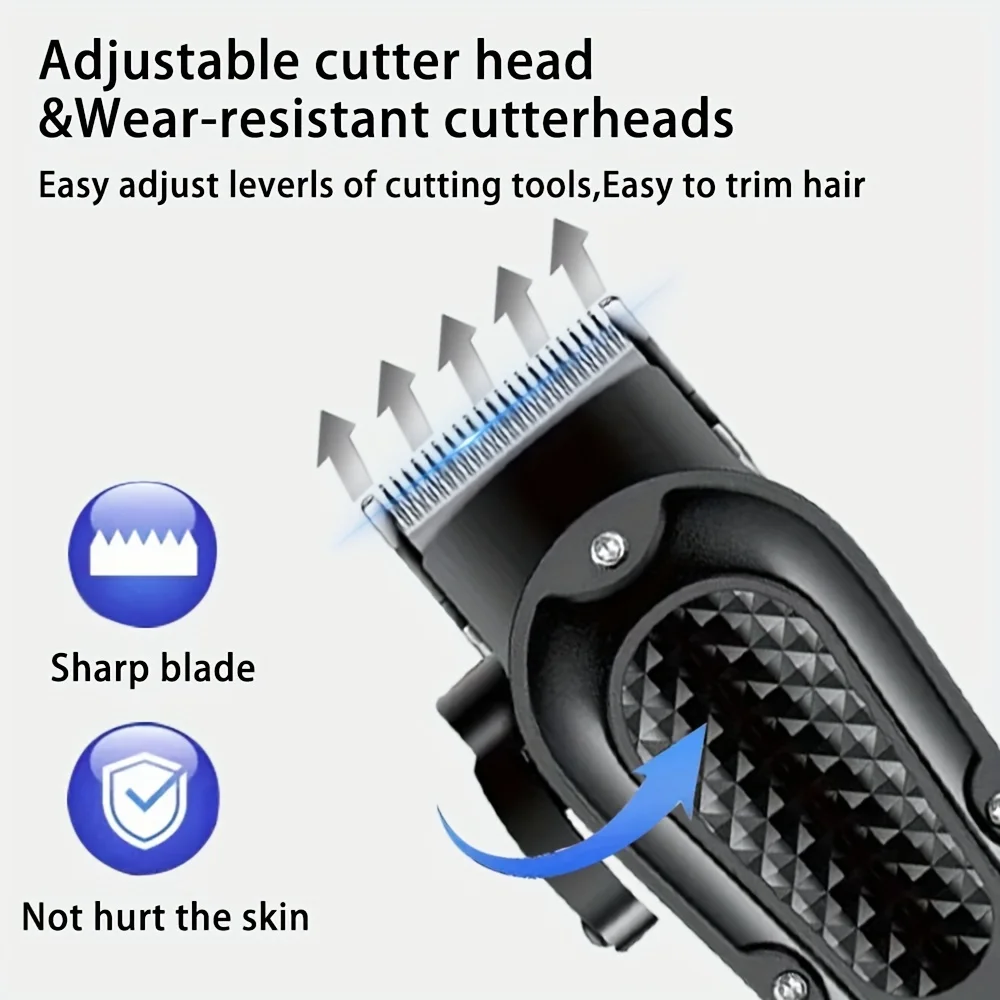 Professional Electric Hair Clipper,Rechargeable Hair Trimmer,Beard Trimmer,Men's Shaver,GW-9775,RQ-8018,T9,Kit1,Kit2,Kit3 image 2