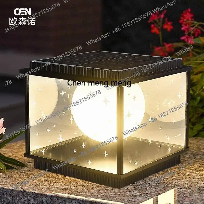 

Hot sales Outdoor solar door pillar gate light Villa courtyard fence Outdoor door pillar light