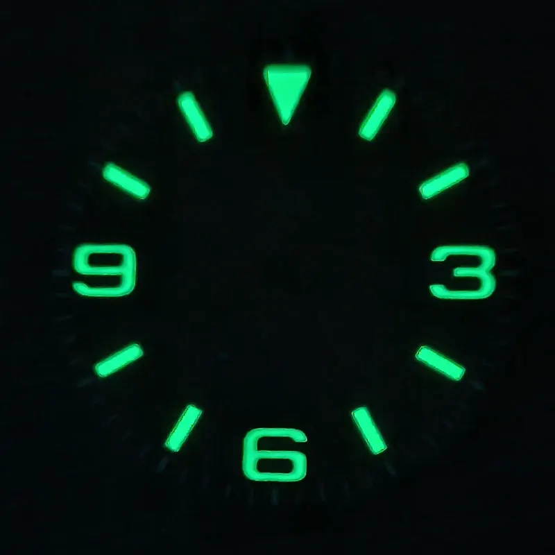 28.5mm Gold Black White Watch Dial Green luminous Fit Japan NH35 NH36 7S26 Automatic Movement fit Seiko Watch Crown at 3.8/3.0/4