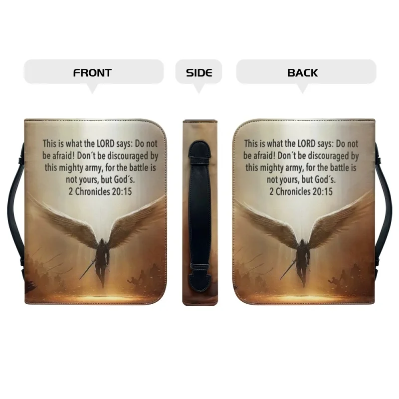 This Is What The Lord Says 2 Chronicles 2015 Personalized Bible Cover Print Leather Bible Bag Women Cross Design Women's Handbag