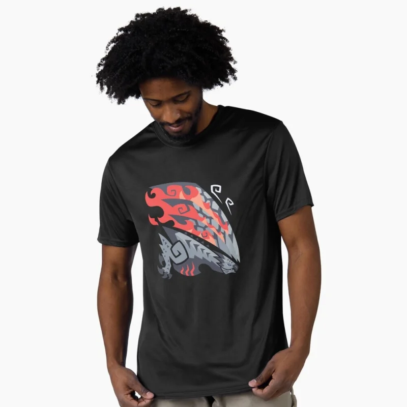 

Valstrax tribal 0412 Monster hunter world MHW Gift T-Shirt for gamer 100% cotton tee Short Sleeve Graphic clothes All size tops