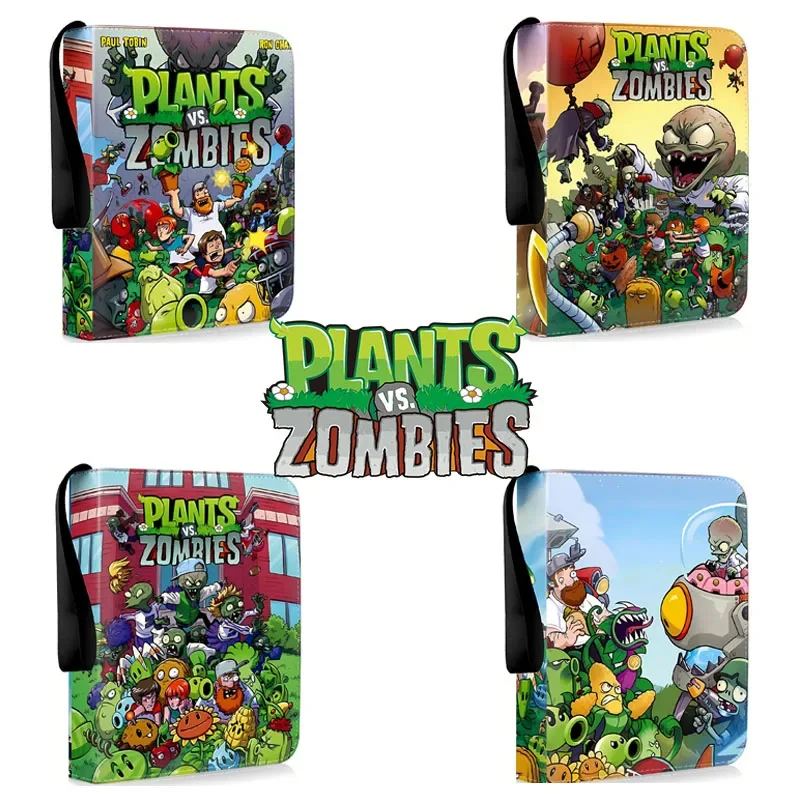 400pcs/900pcs Plants Vs. Zombies Card Album Book Anime Collection Card Zipper Game Cards Binder Holder Kids Gifts Toys