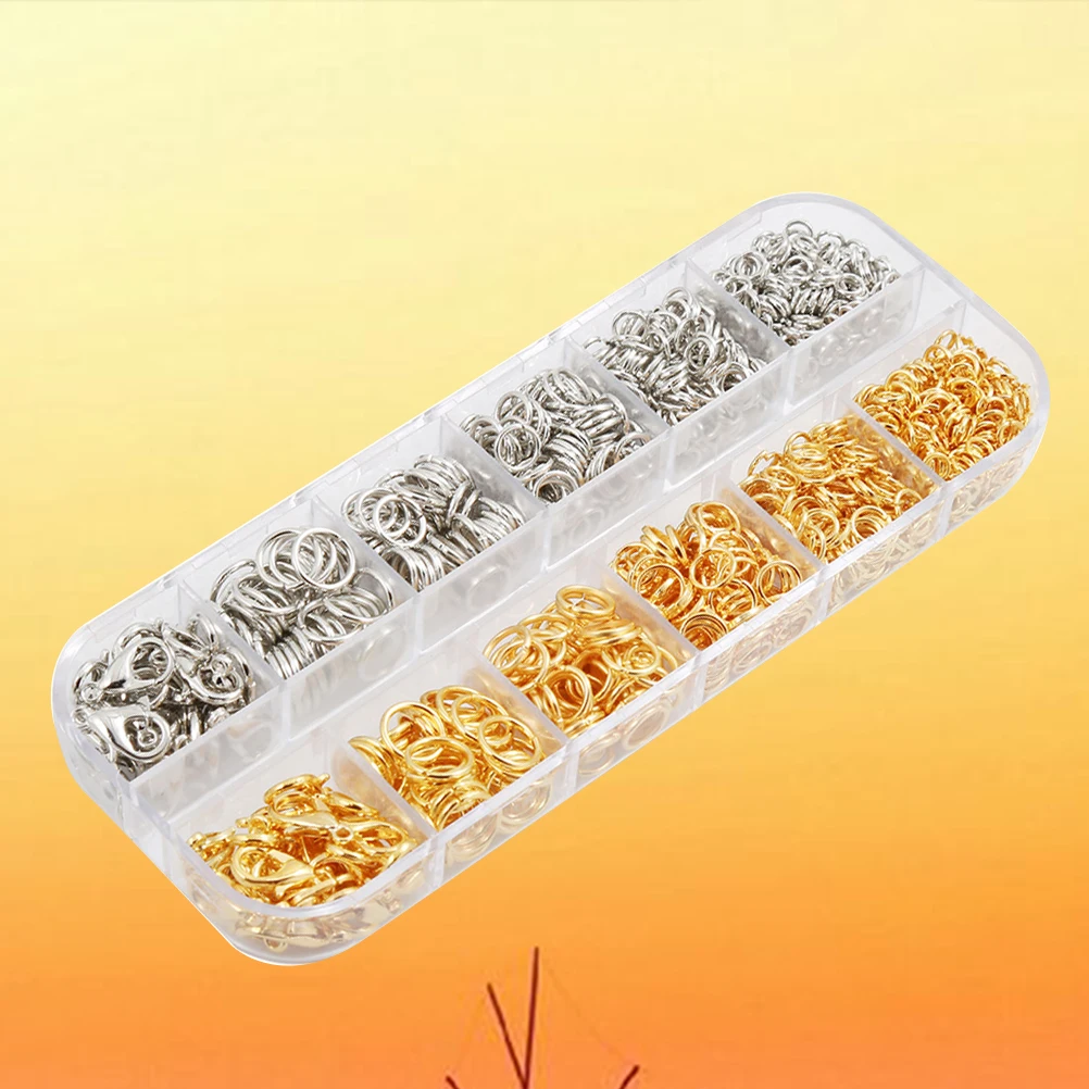 

Jewelry Making Kit 12 Grids ganizer Open Jump Rings Lobster Clasps Supplies Accessories Iron Metal Durable Polished