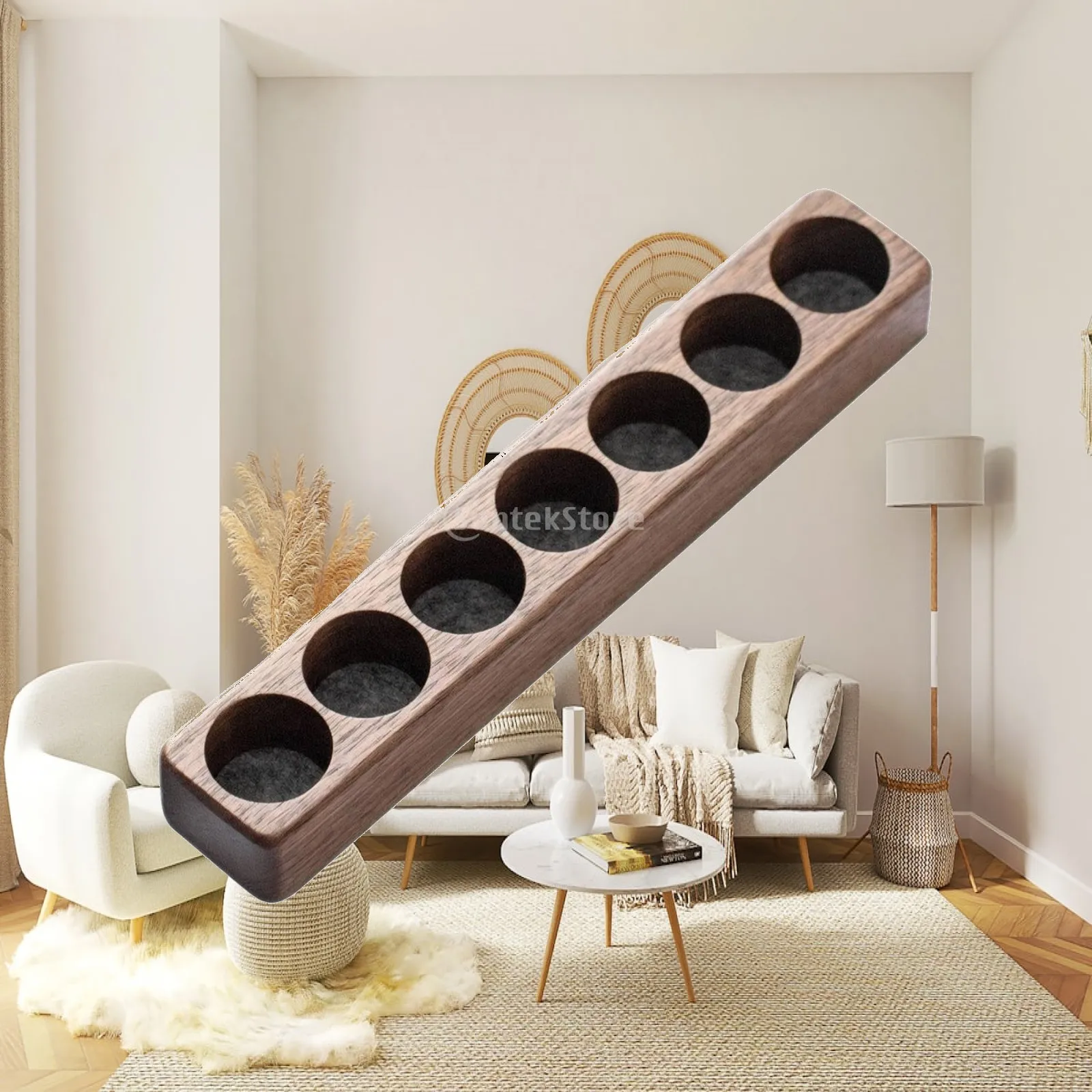 Wooden Desktop Storage Organizer Open-Top Multi-Compartment Wood Storage Rack Office Supplies Holder Space-Saving for Workspace
