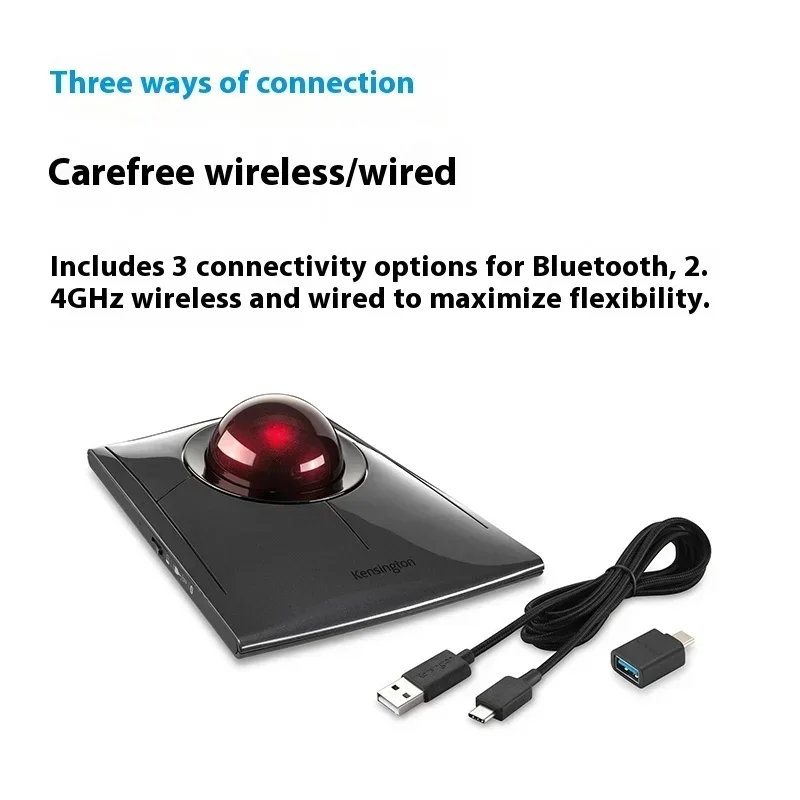 رائجة البيع كينسينغتون سليم بليد برو ماوس كرة التتبع ماوس لاسلكي ثلاثي الوضع بلوتوث قابلة للشحن لأجهزة الكمبيوتر المحمول المكتبية AutoCAD Graphi #3