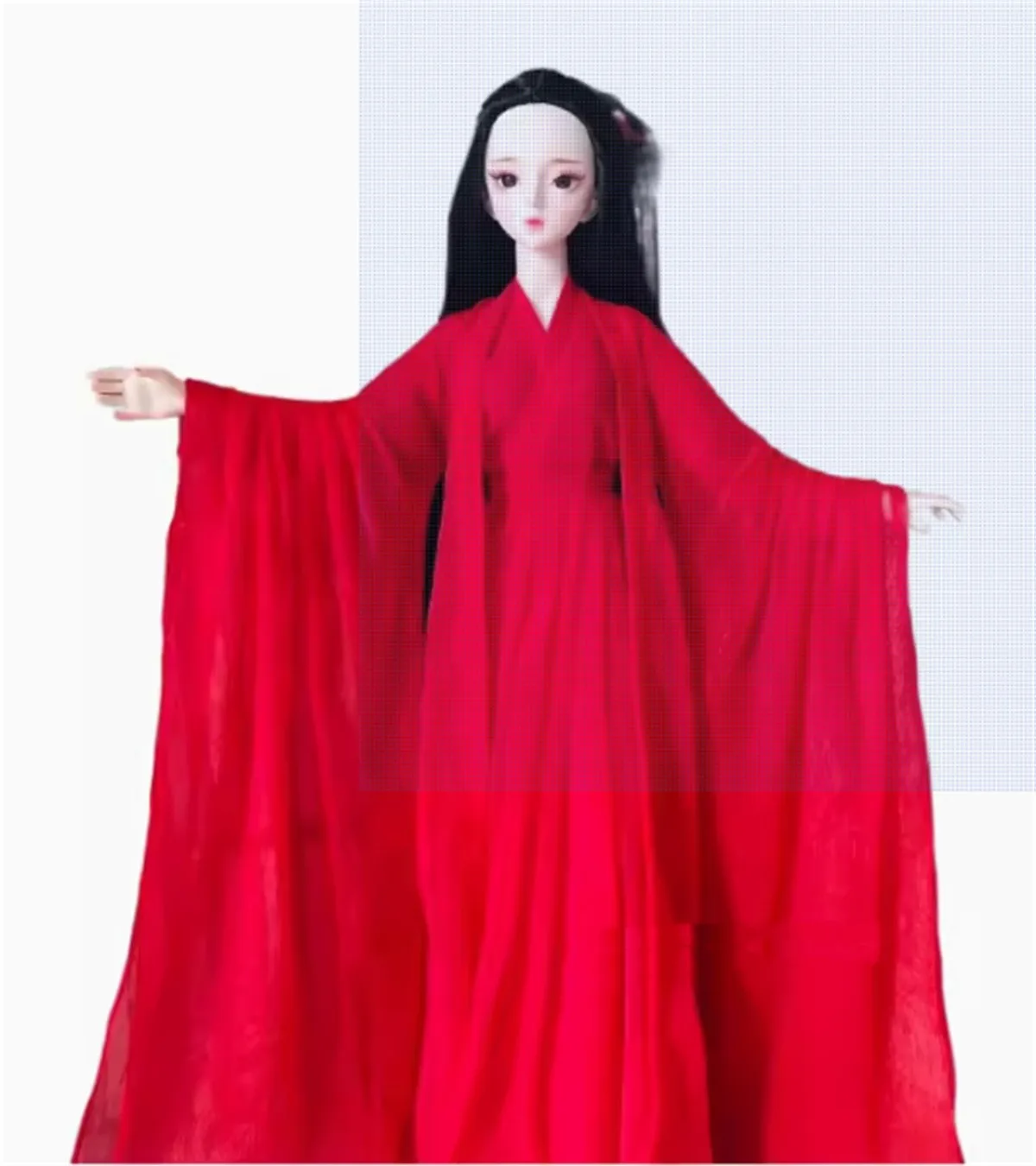 

1/6 Scale Female Long red Dress Classical Hanfu Chinese Ancient Tradition Outfit Suit Clothes for 12inch Action Figure Toys