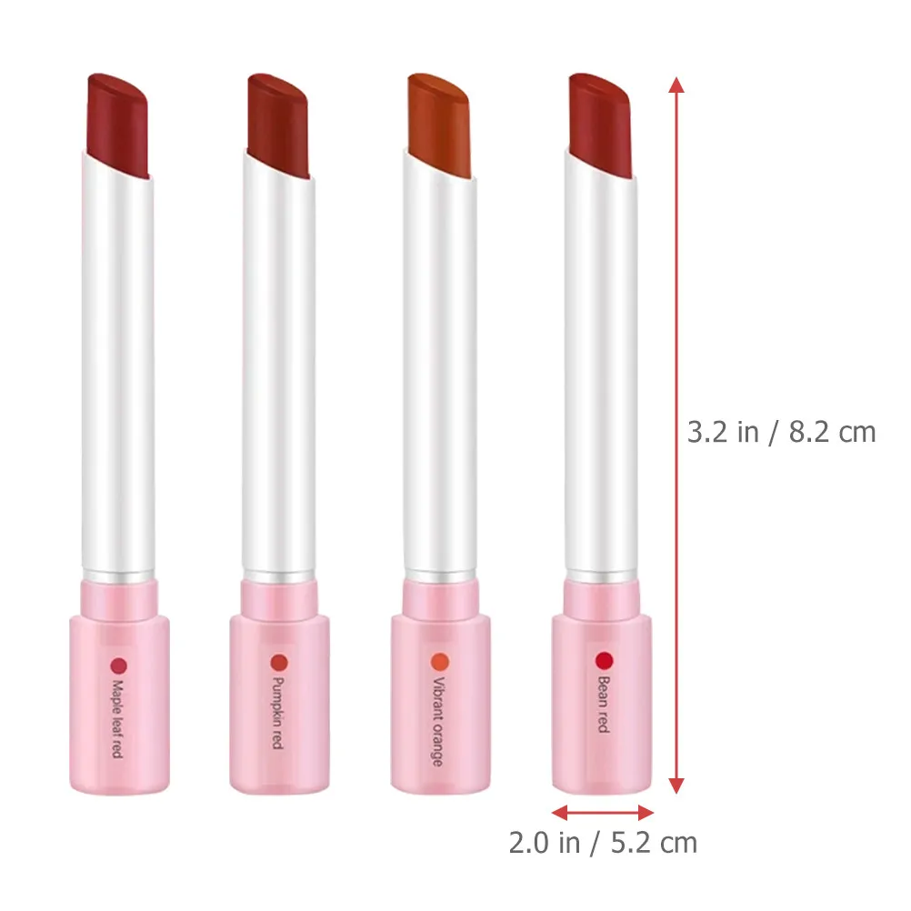 4Pcs Matte Lipstick Set Korean Style Lip Gloss Balm Bulk for Women All Skin Tones Matte Lipstick Lip Plumper Gloss