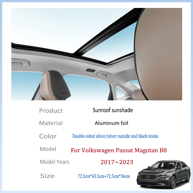 For Volkswagen Passat Magotan B8 2017~2023 2020 Car Sun Shades Cover Sunroof Sunshade Protector Anti-UV Heat Isolate Accessories