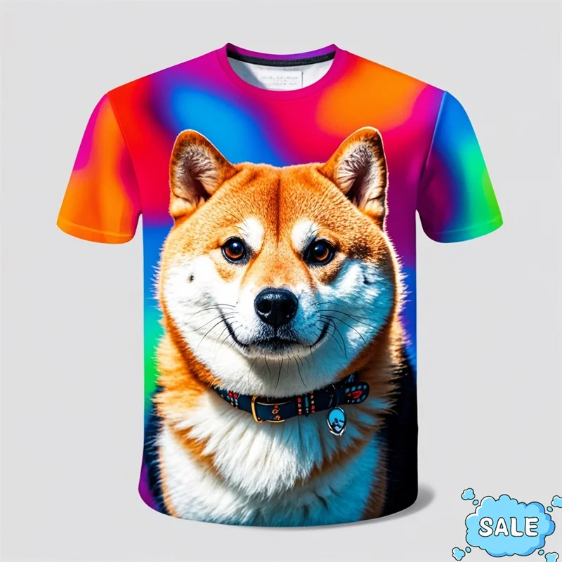 New Harajuku Cute 3D Doge Cheems Print T Shirt Shiba Inu Graphic T-Shirts Unisex Funny Streetwear T-shirts Fashion Mens Clothing