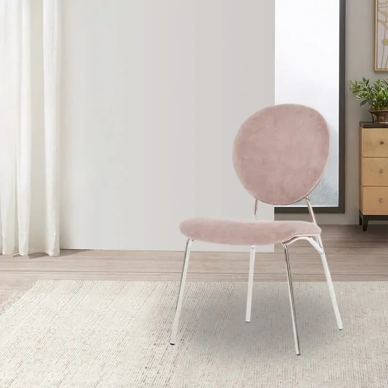 Nordic restaurant home dining chair backrest designer chair modern simple lounge chair dining table business negotiation stool
