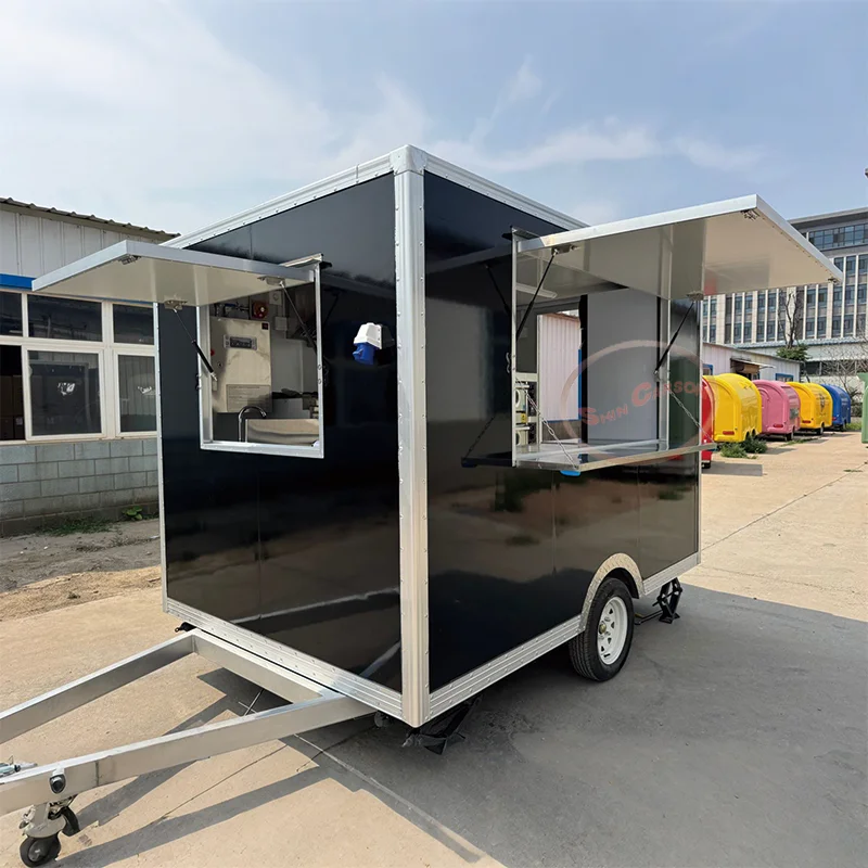 

Fully Equipped Food Vending Van Mobile Catering Concession Truck Fast Food Trailer Cart for Street Sale