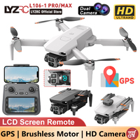 LYZRC New L106-1 PRO/MAX GPS Large LCD Screen Remote Drone Brushless Motor 2.4Ghz 5G Wifi Connected Portable Mini RC Quadcopter