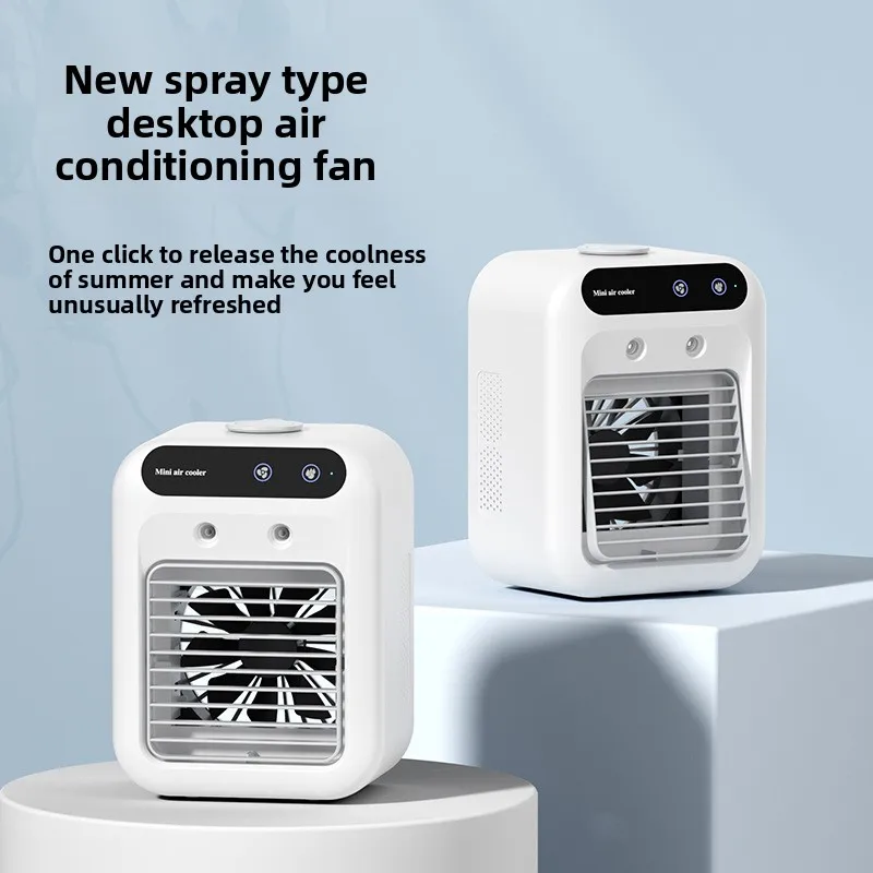 CX USB Small Electric Fan Mini Air Conditioning Fan Desktop Mute, Mobile Refrigeration view 5