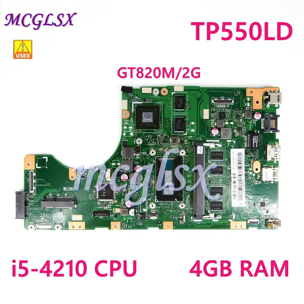 

TP550LD i5-4210CPU 4GB RAM GT820M/2G Mainboard For Asus TP550L TP550LJ TP550LD TP500LN Laptop Motherboard Test Work Used