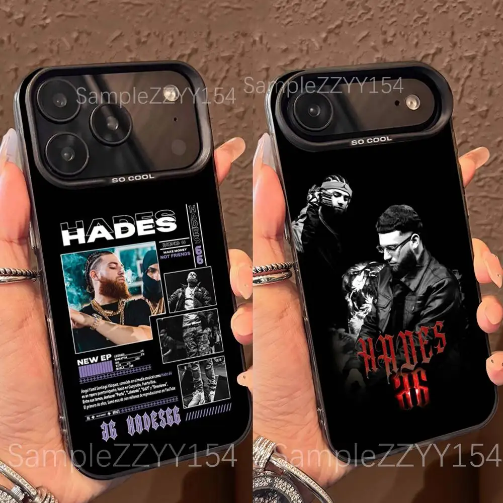 

Rapper H-Hades 66 Phone Case For IPhone 15,16,17,13,14,11,12,Pro,Max,Plus,E,Air,Mini Gray Matte Shockproof Back Cover