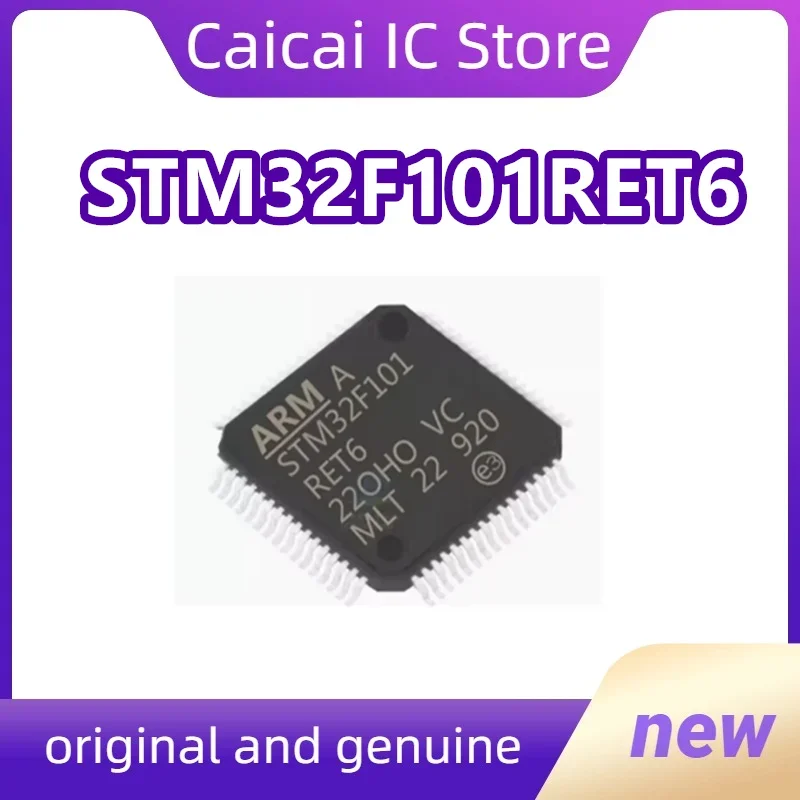 5PCS/LOT STM32F101C8T6 101CBT6 101R8T6 RBT6 RCT6 RET6 STM32F101 STM32F STM32  MCU Chip LQFP-64   Electronic Components
