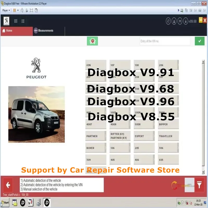 Newest  Full Update Diagbox V9.96 V9.91 V9.68 V8.55 For Lexia3 PP2000 Diagbox 9.96 For Citroen/Peogeot Diagnostic Tool To 2022