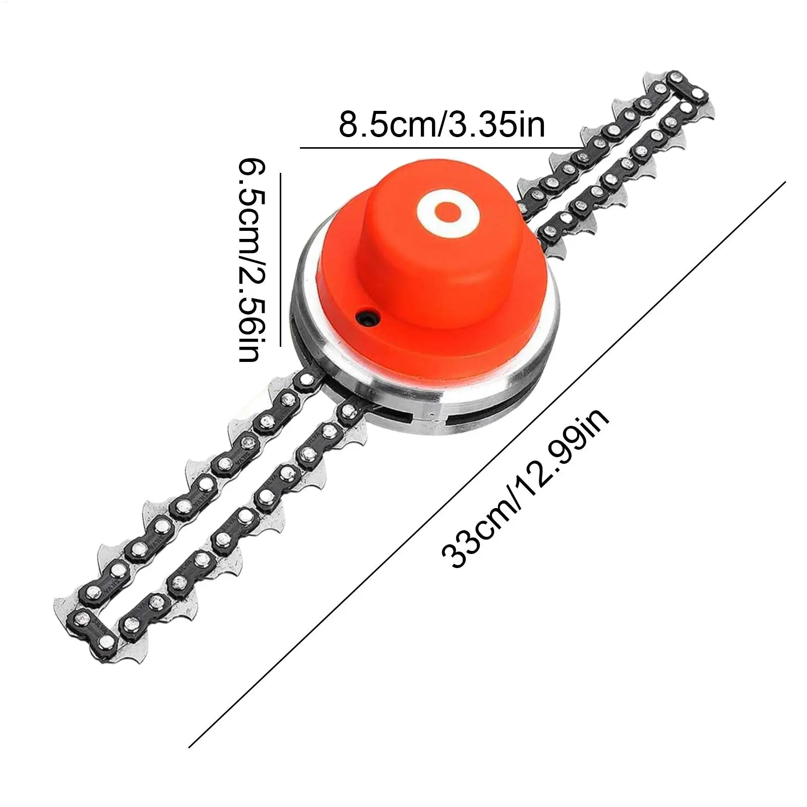 Trimmer Head Chain Trimmer Head Multifunctional Chain Trimmer Head Replacement Parts Garden Tool Lawn Mower Accessories Orange view 6