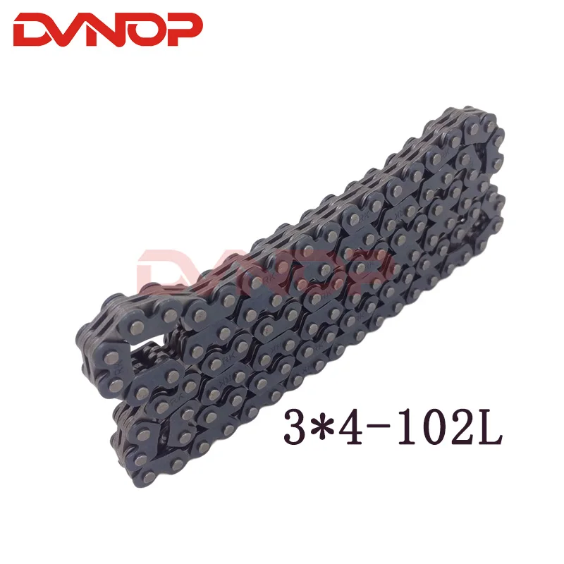 Motorcycle Camshaft Cam Timing Chain 3*4-102L & 3*4-100L 3*4-104L For Zongshen CB200 CB 200 CB250 200cc Engine