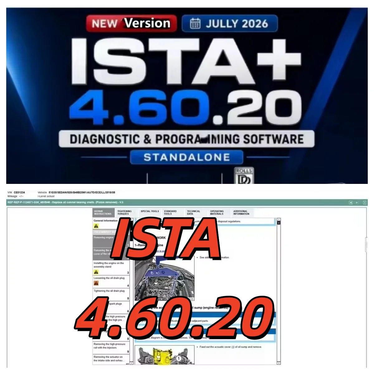 Newest ISTA 4.60.20 July 2026 Diagnostic Software for ENET OBD K+Dcan Vehicle Health Check Tool