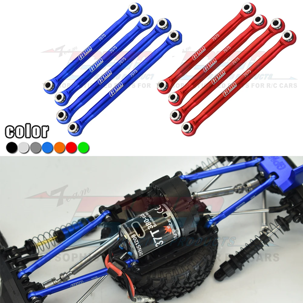 GPM stop metali przód tył górny i dolny kil wsparcie Tie Rod linki zestaw AXI214002 dla AXIAL 1/18 UTB18 CAPRA 4WD AXI01002
