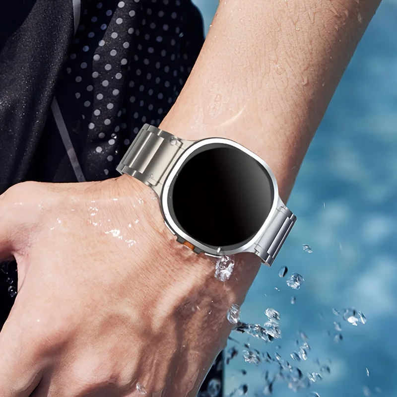 حزام معدني لهاتف سامسونج جالاكسي واتش الترا 1 2 47 ملم 2025 حزام كوريا من الفولاذ المقاوم للصدأ لساعة جالاكسي 8 40 44 ملم/8 سوار كلاسيكي