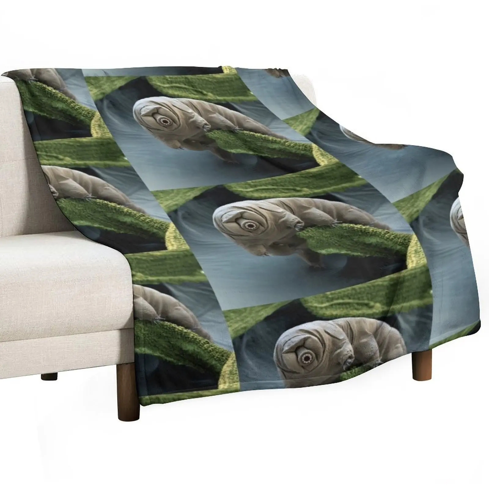 

Water Bear or Tardigrade Under the Microscope Throw Blanket Bed Fashionable Tourist Cute Plaid Soft Plaid Blankets