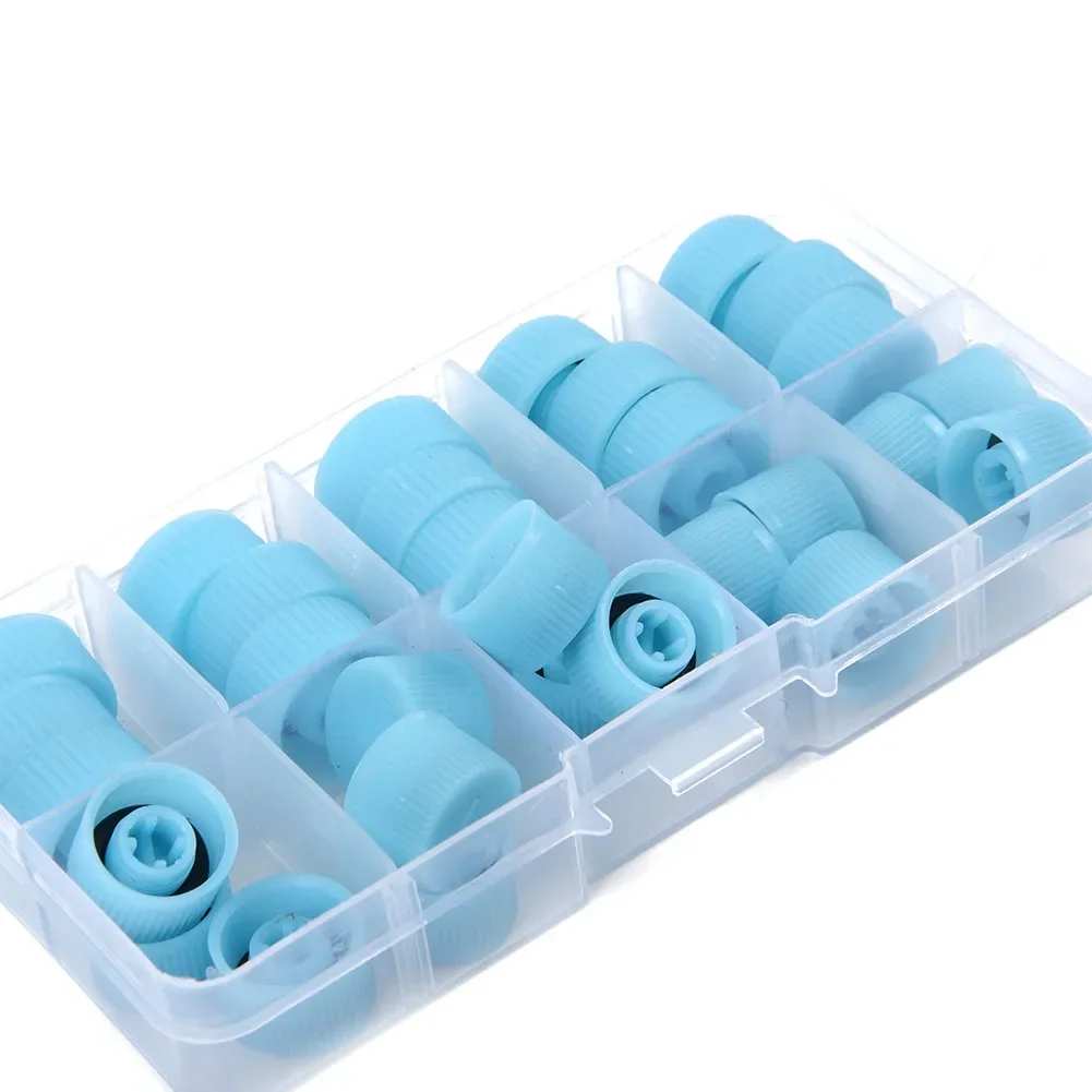 30 Pcs/Set Auto Air Conditioner part Car Dust Cover Valve Core Cap High Low Side Port Cap Auto High Low Pressure Cap