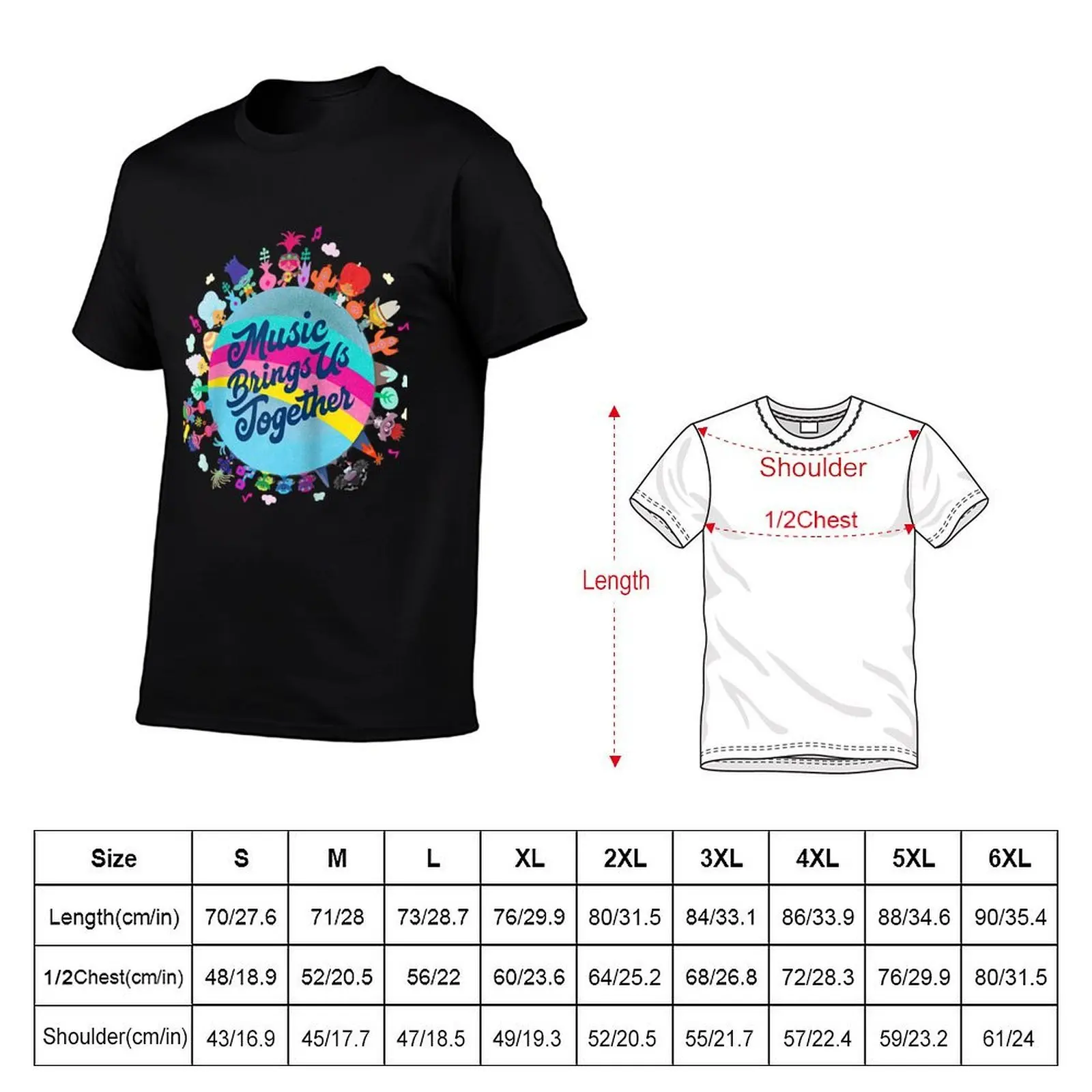 Mens Funny Trolls Cartoon World Comedy Movies Tour Gift For Fans T-Shirt Breathable Basic Cotton T-Shirt view 2