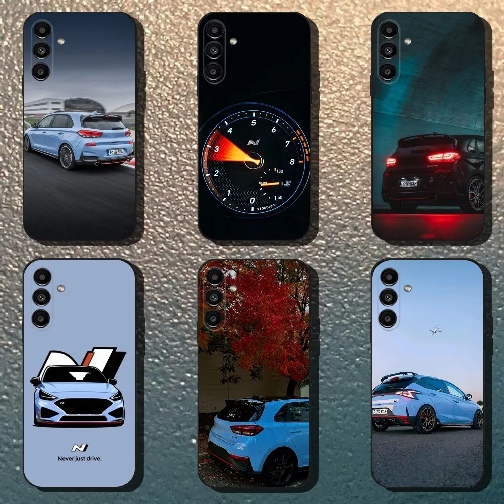 

I20N I30N car Phone Case For Samsung Galaxy A13,A21s,A22,A31,A32,A52,A53,A71,A80,Soft Black Shell