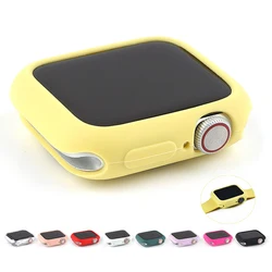 Soft Silicone Case for Apple Watch 8 7 45mm 6 SE 5 4 3 42MM 38MM Cover Protection Shell For iWatch Series 6 5 40 44 41 45 49mm