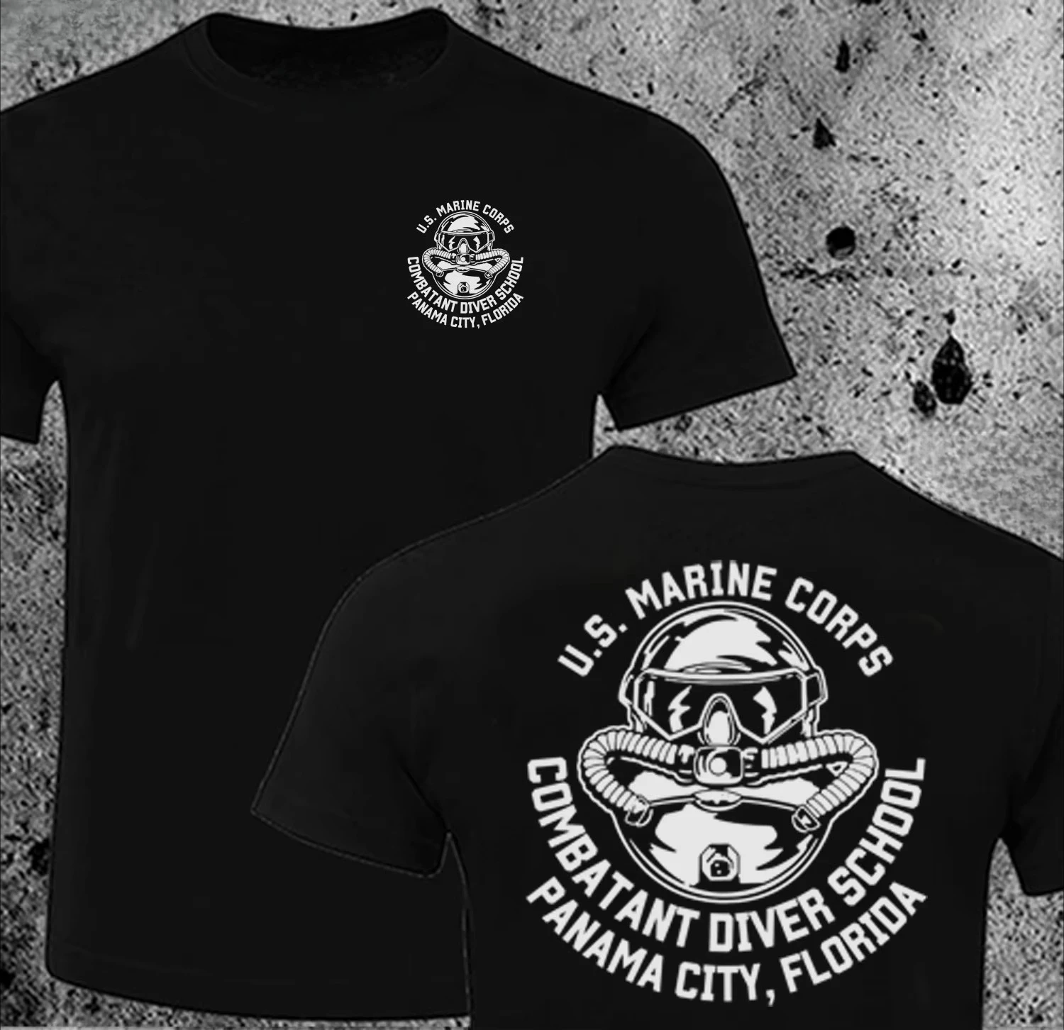 2026 new Summer Marine Corps Combat Diver School T-shirt - O-neck short-sleeved summer casual men's style T-shirt - Streetwear