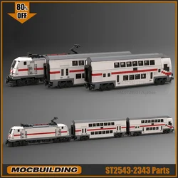 High Speed Train MOC DB Intercity 2 Building Blocks Model DIY Assembled Technology Bricks Transportation Educational Toys Gifts