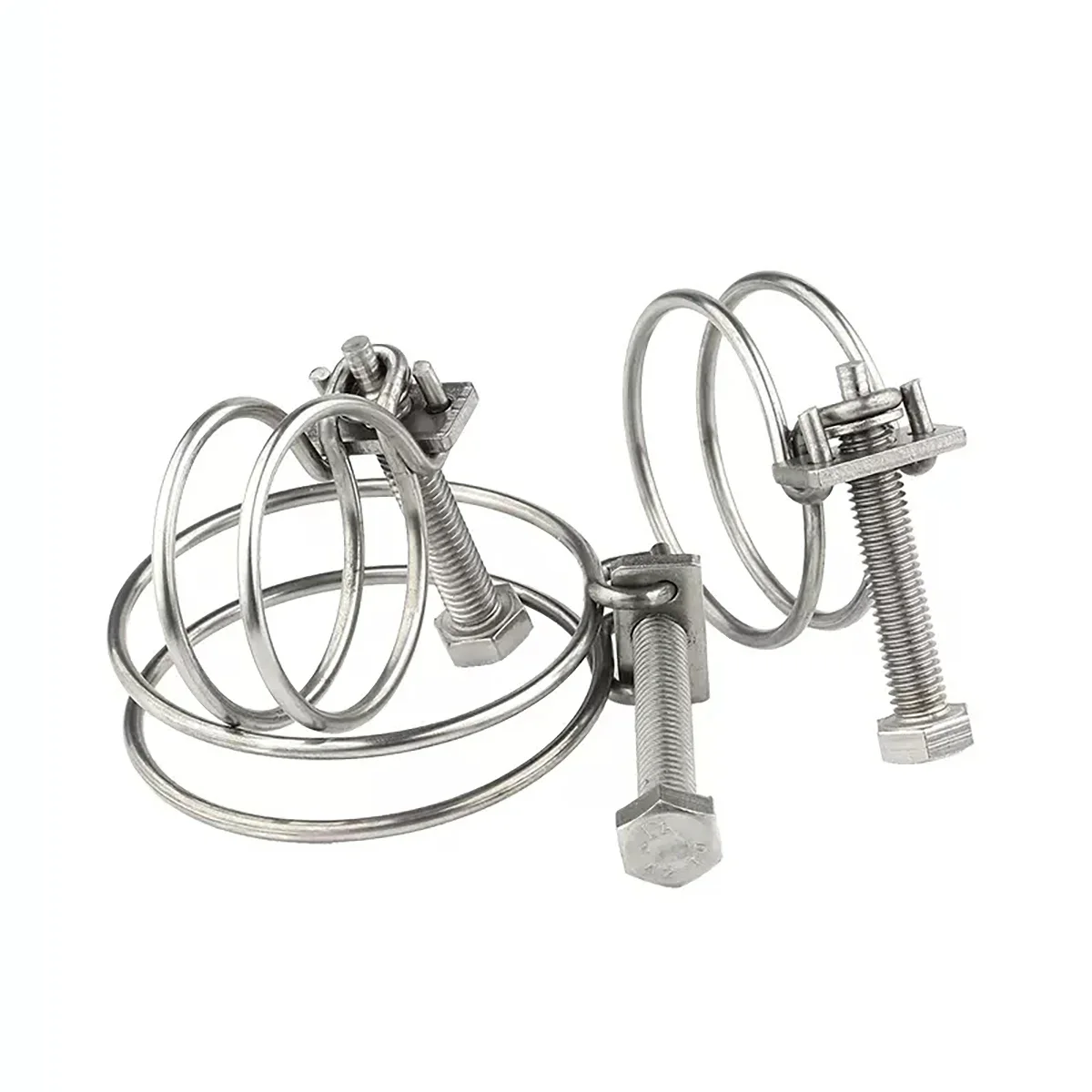 Collier de serrage double en fil d'acier inoxydable 304