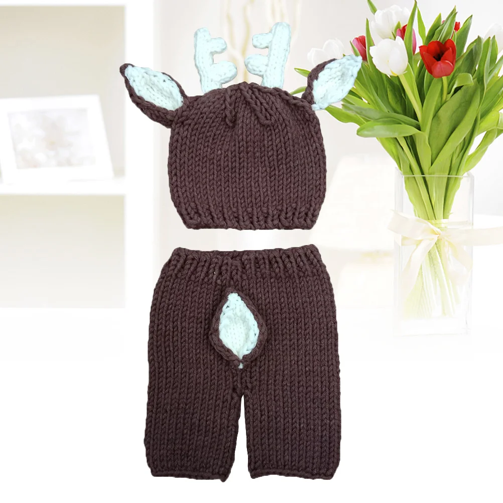 

Newborn Photography Outfits 0-1 Month Baby Cartoon Deer Sweater Unisex Breathable Comfortable Infant Clothes Cartoon Baby Outfit