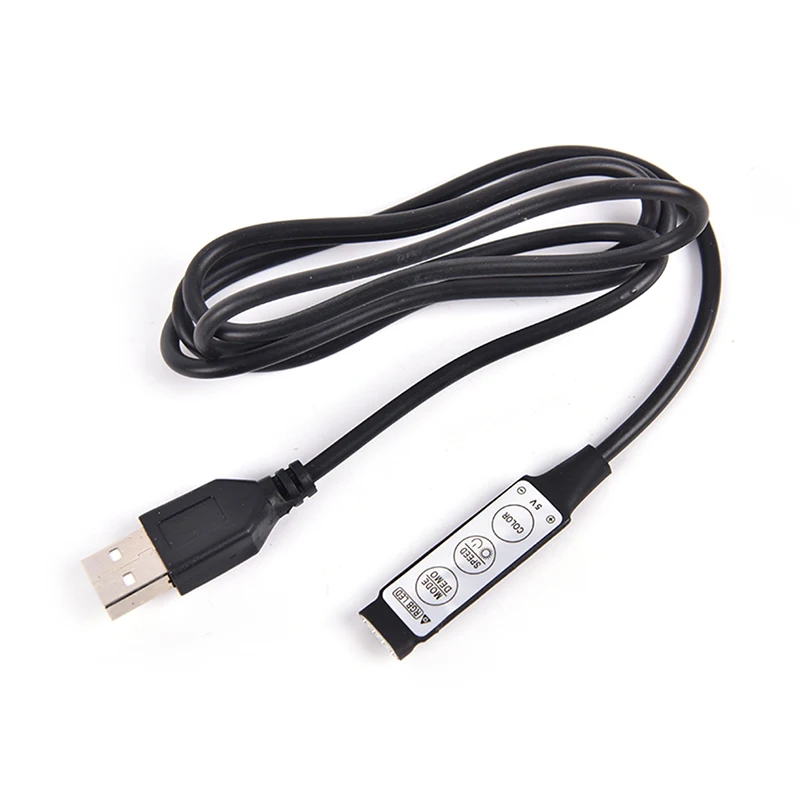 USB RGB Controller DC5V Led Dimmer With 3 Keys 4 Pin Female Connector For 5V RGB Led USB Strip 19 Dynamic Modes For Led Strip