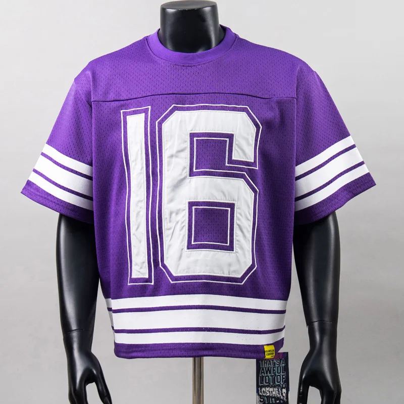 High Quality Mesh Short Sleeves That's A Awful Lot of Cough Syrup T-shirt Splicing Embroidery Breathable Sports Tee