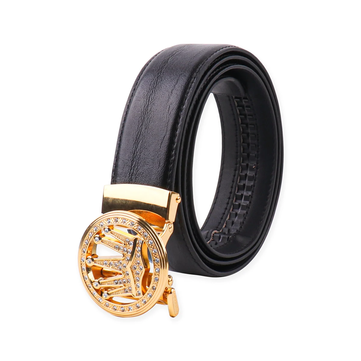 Western Cowboy PU Leather Belt - Men Waist Strap Bull Decoration Floral Engraved for Jeans