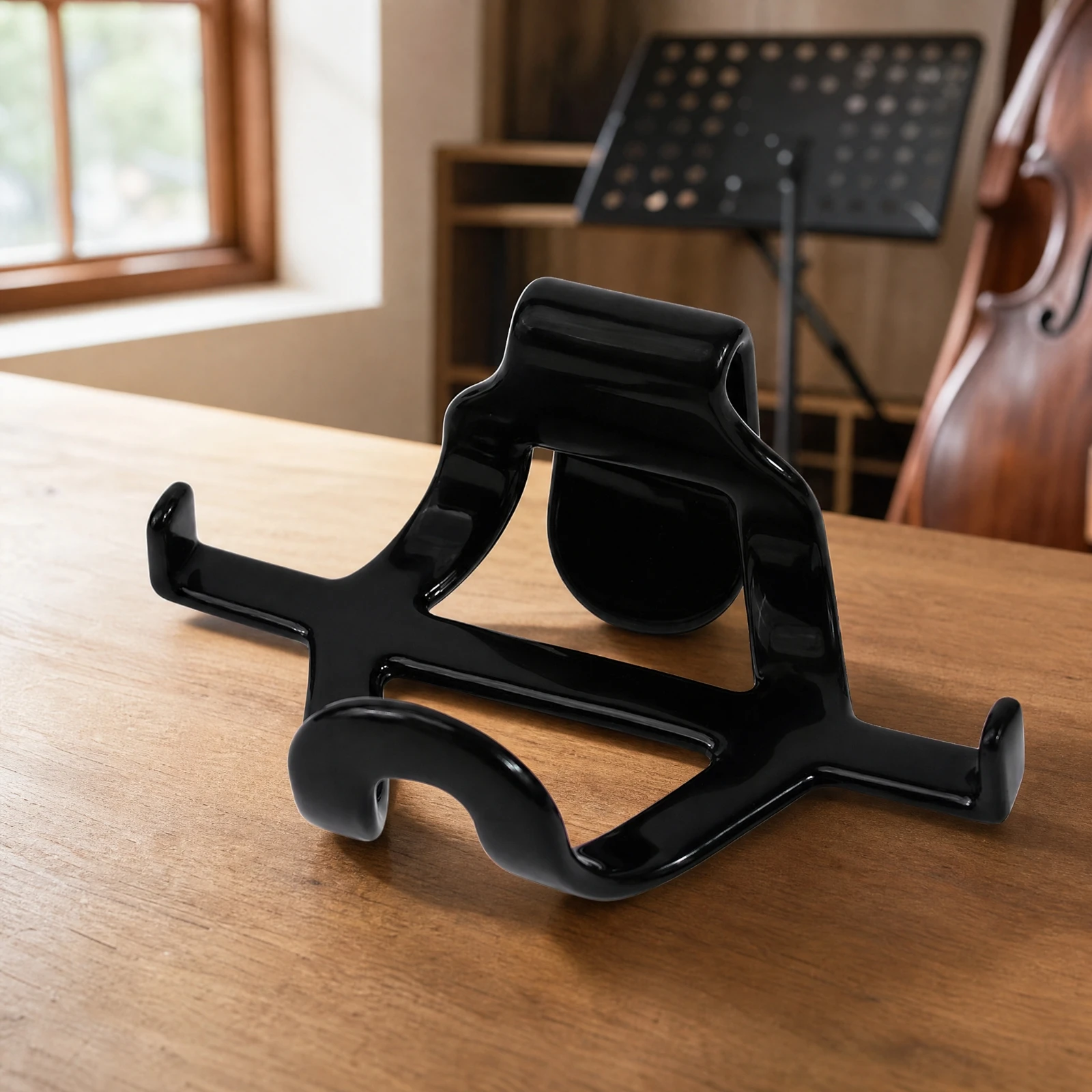 Erhu Waist Support Stand Anti-Slip Erhu Waist Stand with Side Hooks Padded Rigid for Performers, Stage Use, Rehearsals