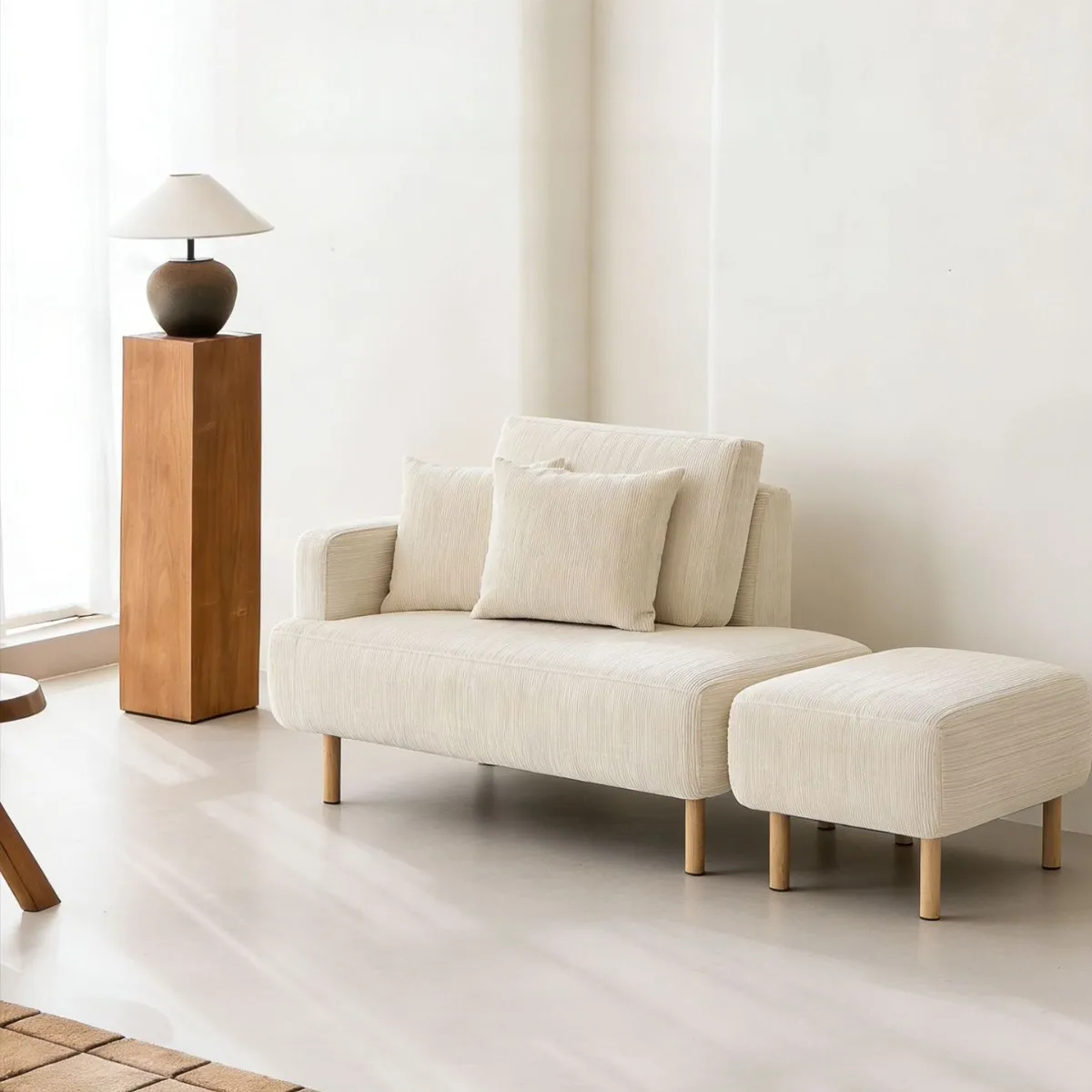 #￥Nordic Minimalist Fabric Sofa for Two People Double Seat Soft Small-sized Living Room Small Sofa for Home Apartment