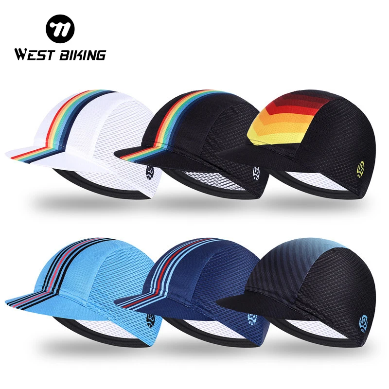 WEST BIKING Bike Caps Breathable Summer Sport Hat Anti-UV Cycling Helmet Liner Riding MTB Bicycle Bandana Motorcycle Headwear