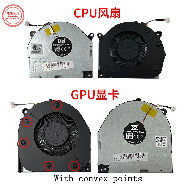 

New CPU Cooling Fan For LENOVO Legion Y7000 2019 Y540-15 Y540-15irh GTX1660TI Y7000P EG75070S1-1C030-S9A 1C010 1C020