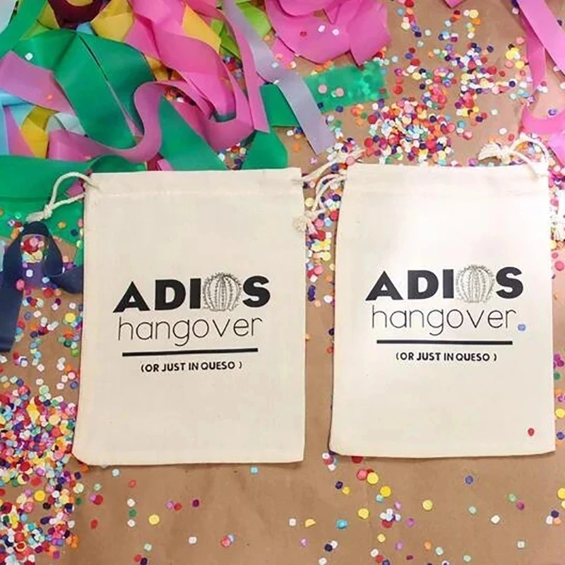 20p Adios Hangover أو فقط في أكياس مجموعة أدوات الاسترداد Queso العازبة الدجاجة حفلة الزفاف دش عيد الميلاد فييستا المكسيك لصالح الزفاف #4