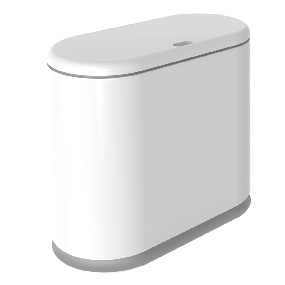 

ABUA Push-on Plastic Trash Can Wastebasket with Push-on Lid Trash Container Suitable for Bathroom Bedroom Kitchen and Office